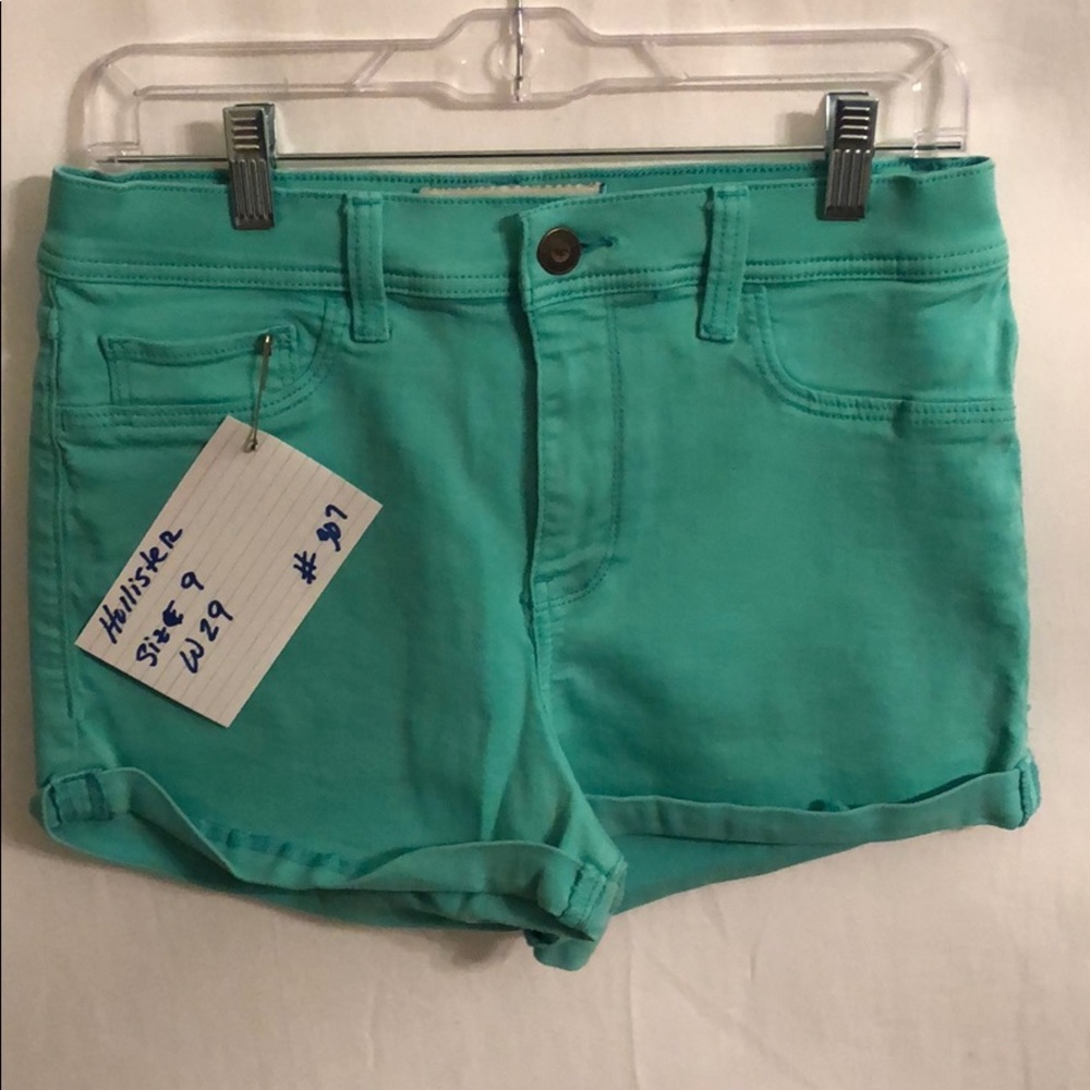 Hollister size 9 waist 29 summer green shorts